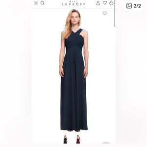 Bill Levkoff Midnight Blue Formal Dress